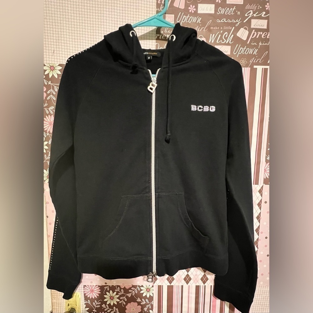 BCBGMaxazria black jacket hoodie